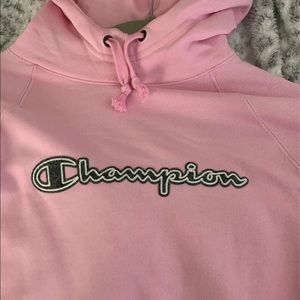 Champion Cropped Pink Hoodie